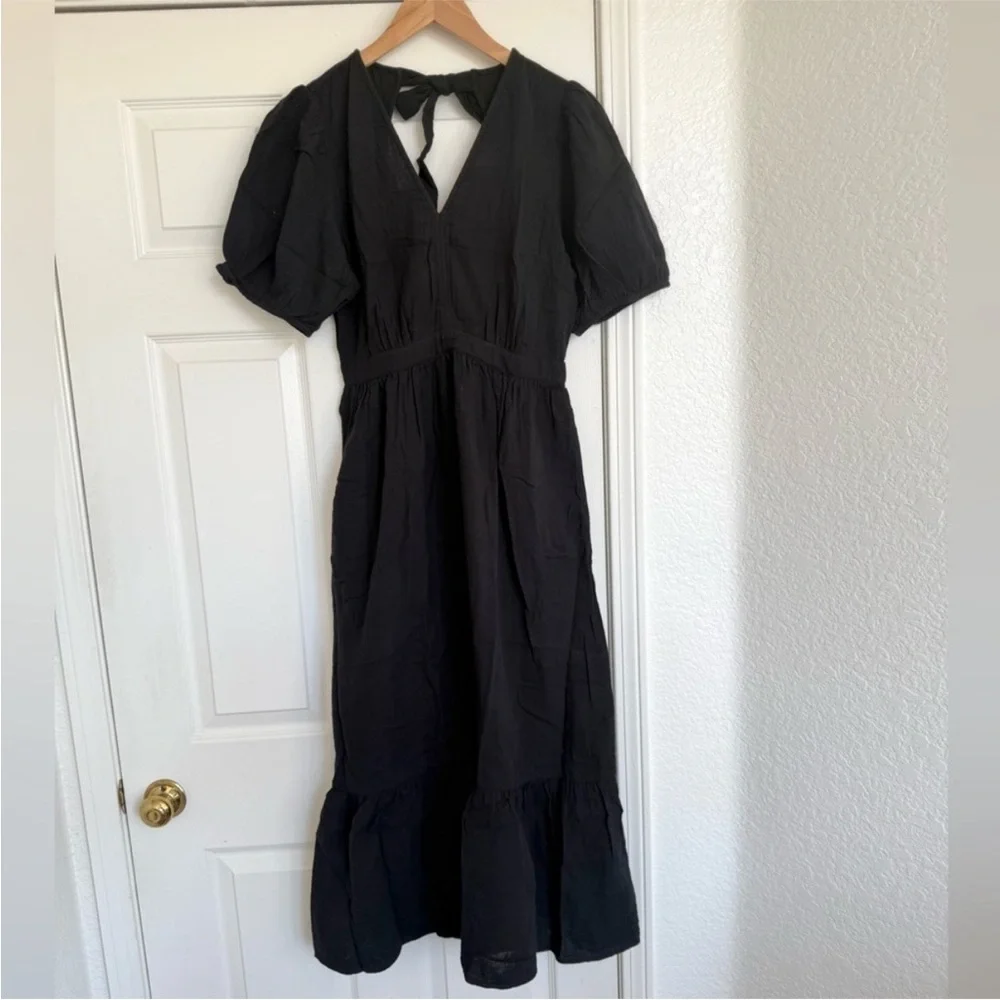 NWT GAP Cotton Gauze Open Back Midi Dress Cottage Peasant Small S - Picture 4 of 9